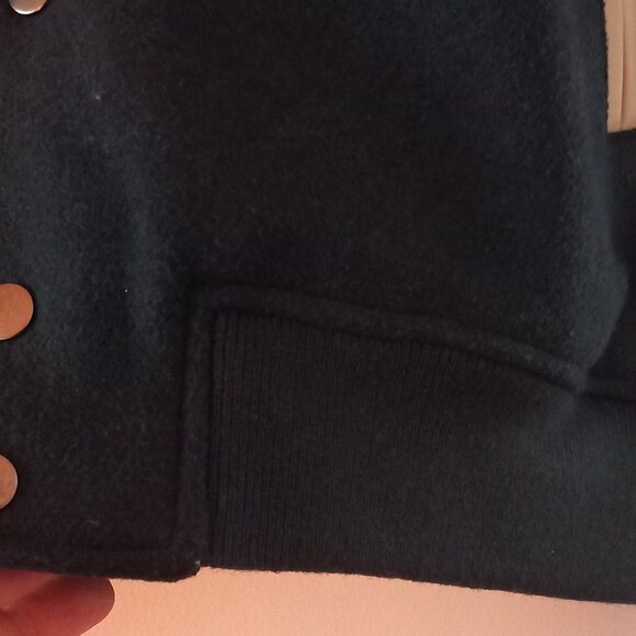 OAK + FORT  navy blue felted wool jacket - Picture 5 of 11